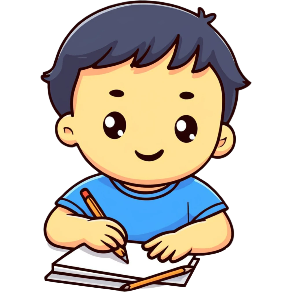 child painting, bright and playful emoji
