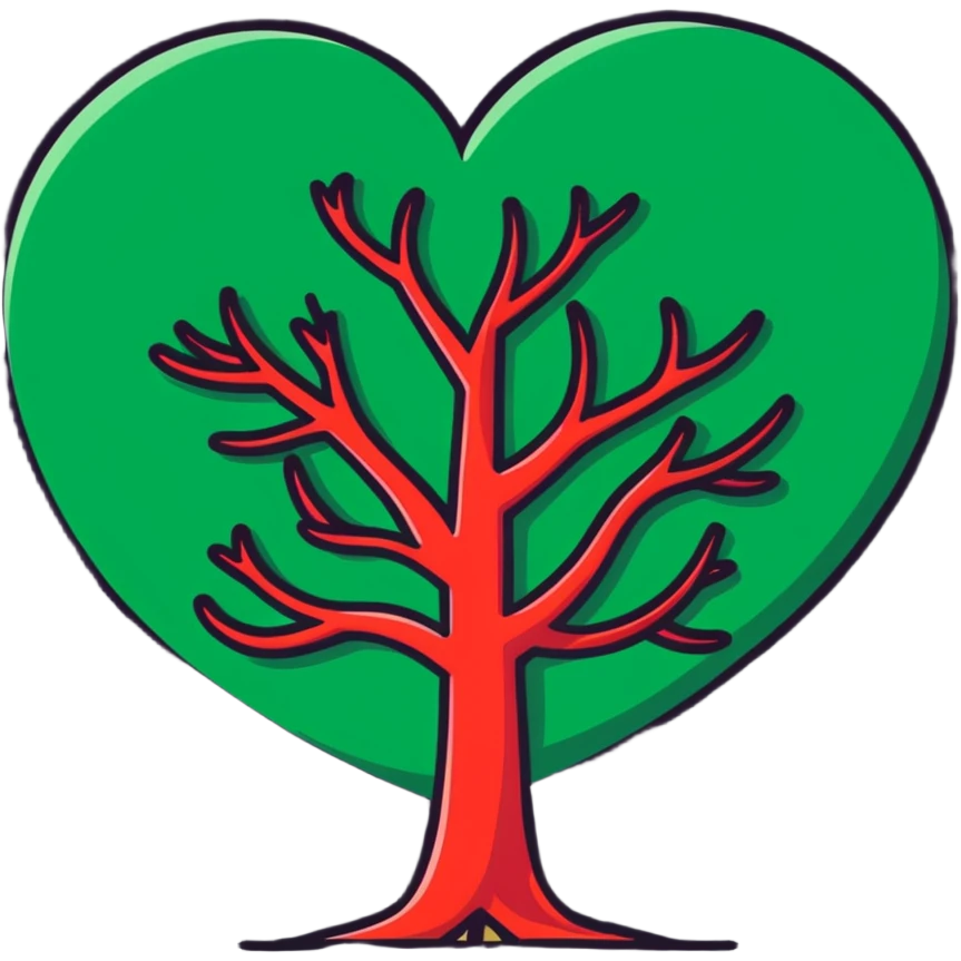 heart-shaped tree emoji