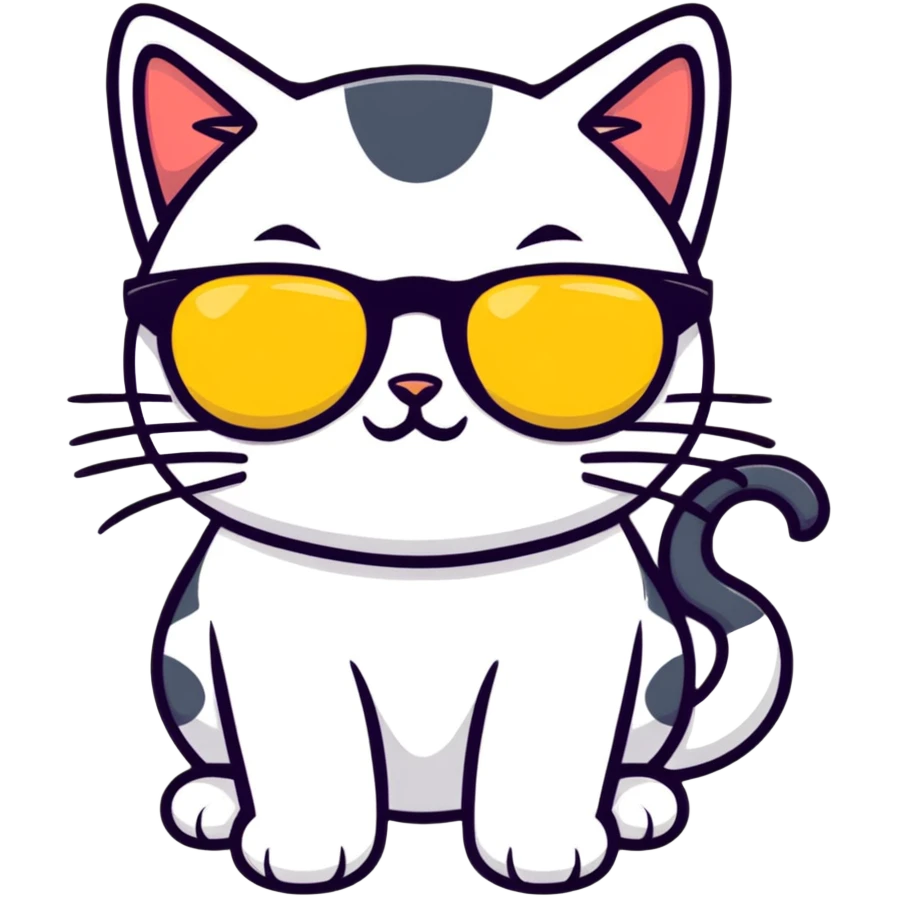 Cat with sunglasses emoji