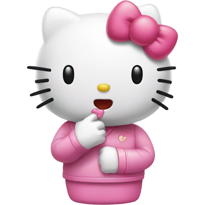 Hello kitty blowing kisses emoji