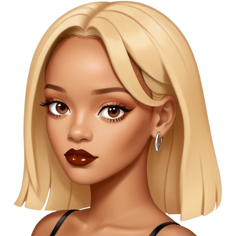 Rihanna met du gloss fenty emoji