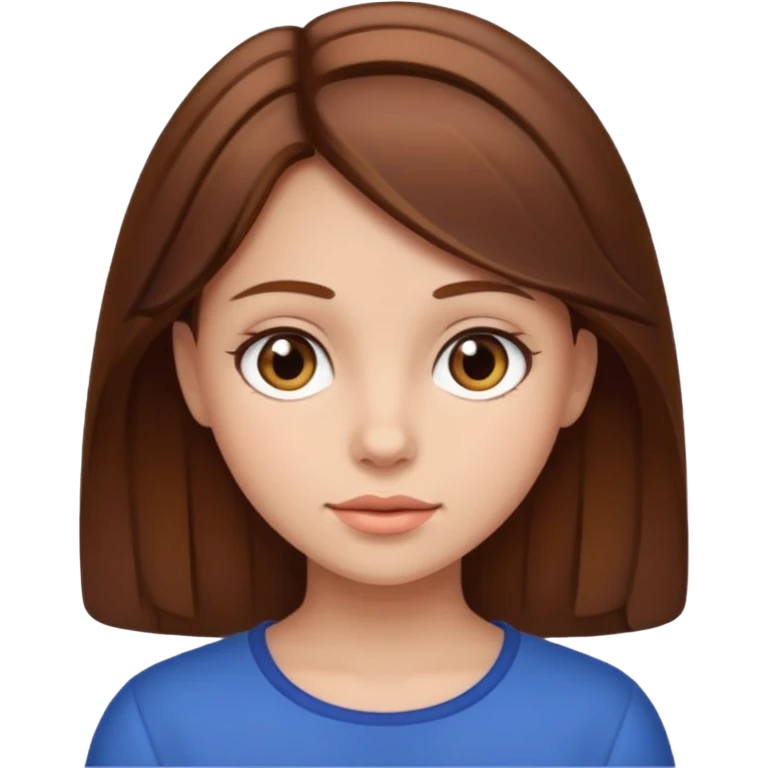 The girl with brown hair  emoji