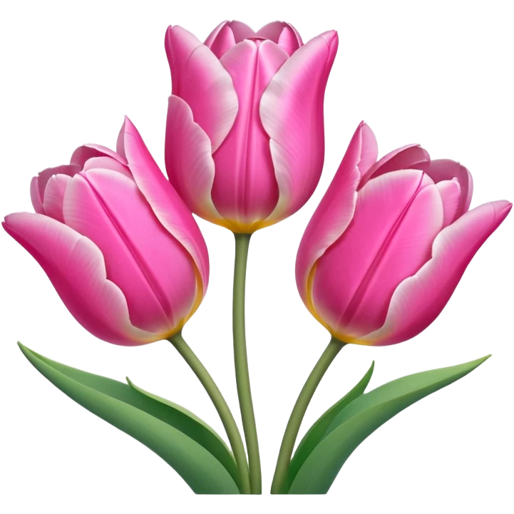 Pink tulips emoji