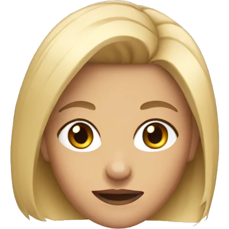 Girl with blonde wolfcut emoji