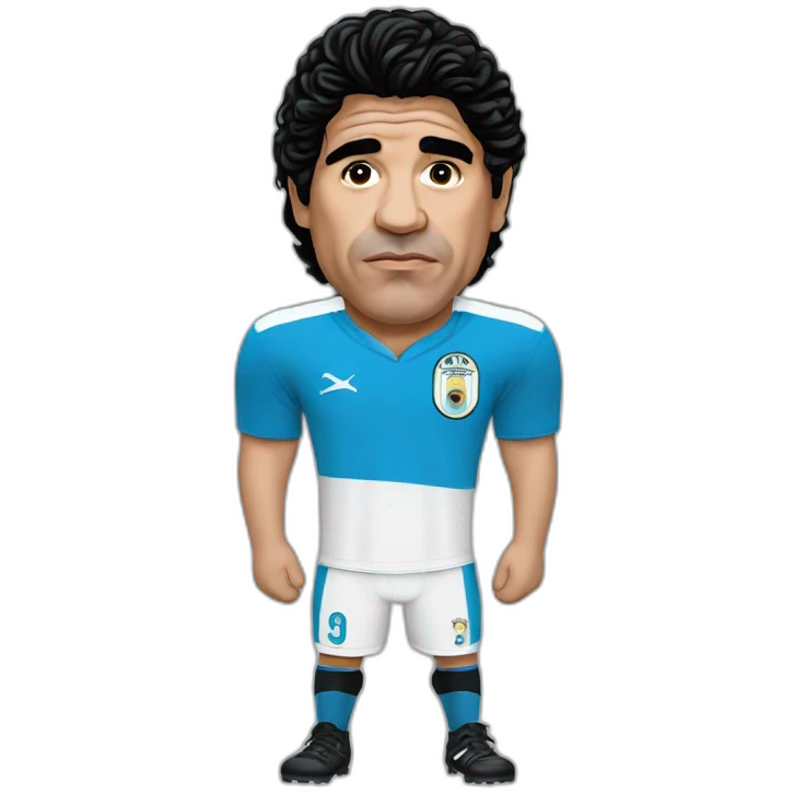 diego maradona with his nose white emoji