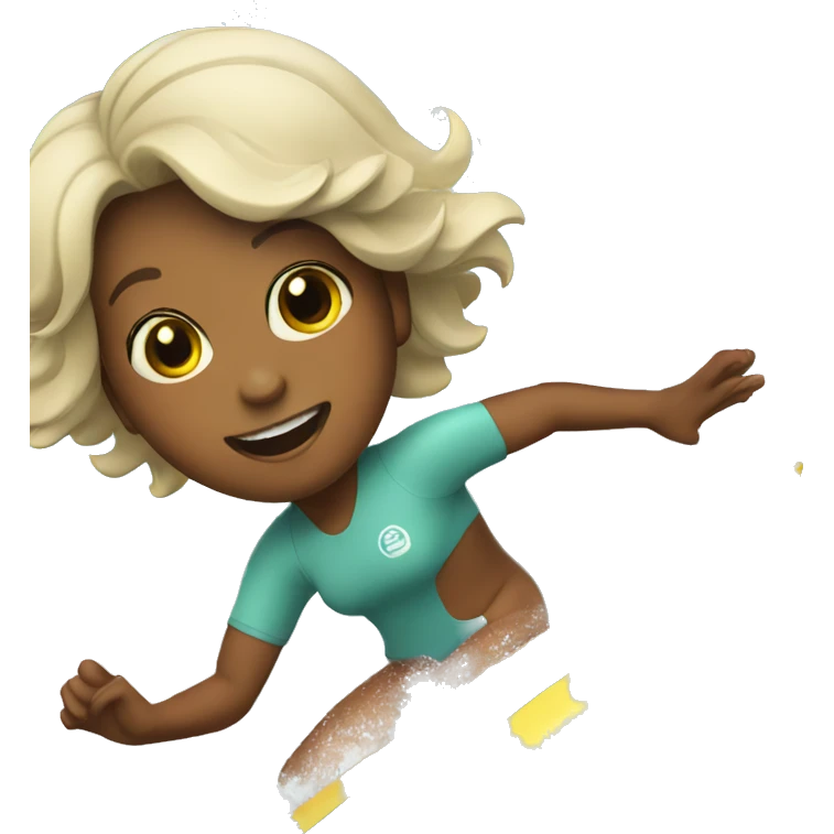 Girl surfing on wave emoji