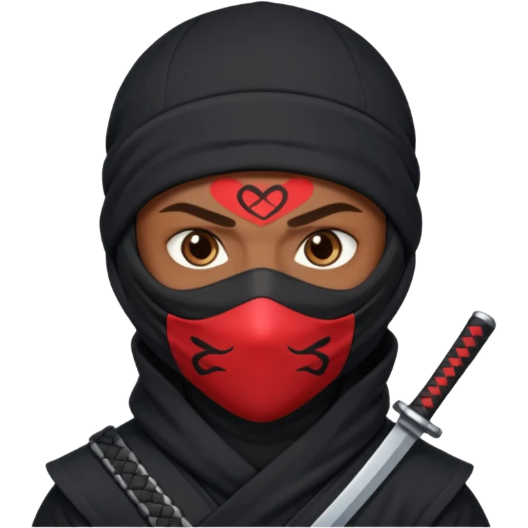 Ninja ojos de corazónes hombre emoji