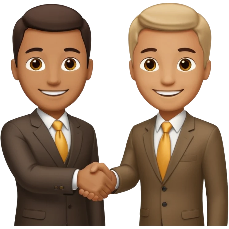 Two businessmen shaking hands emoji
