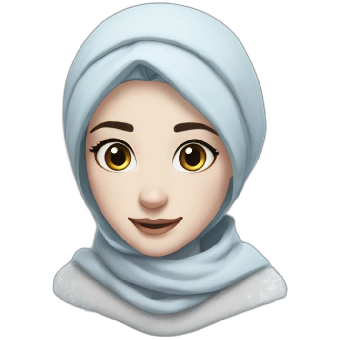 Twitch emote elsa hijabi princess realistic freckles winter emoji