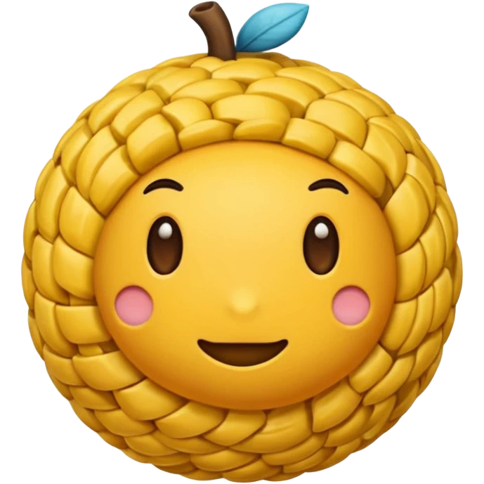 bola de crochê na cor ciano  emoji