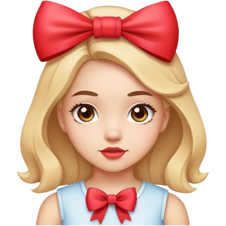 Clean girl with bow emoji