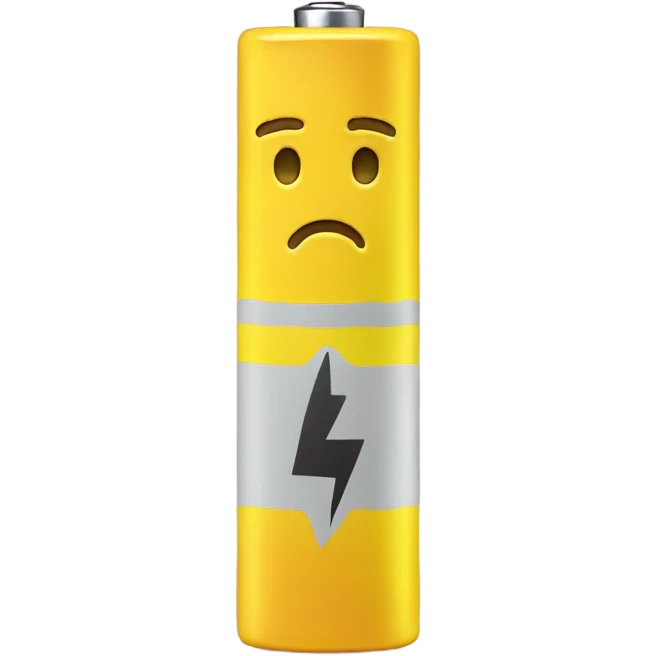 Worry yellow battery emoji