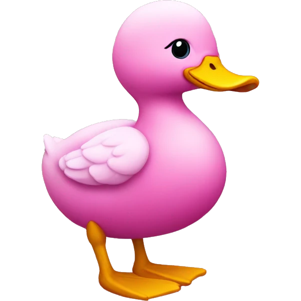 Pink duck emoji