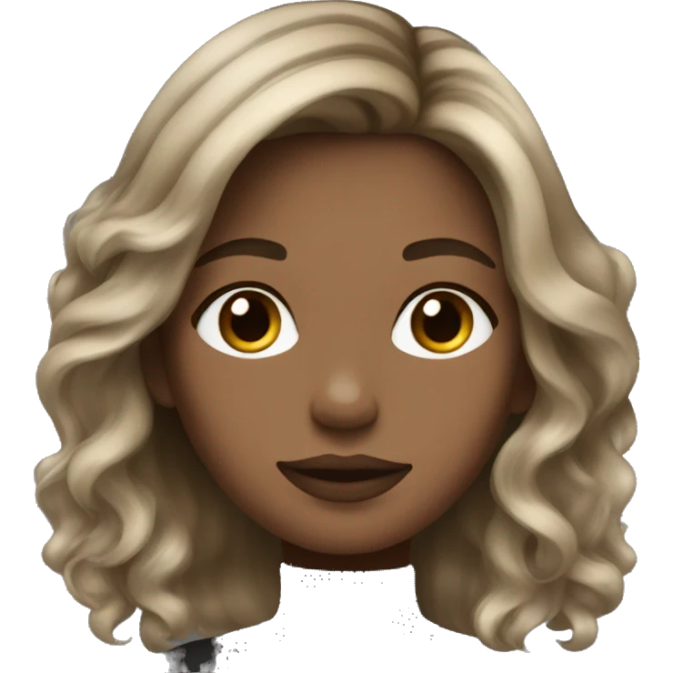 girl with dark blonde balayage  hair  emoji