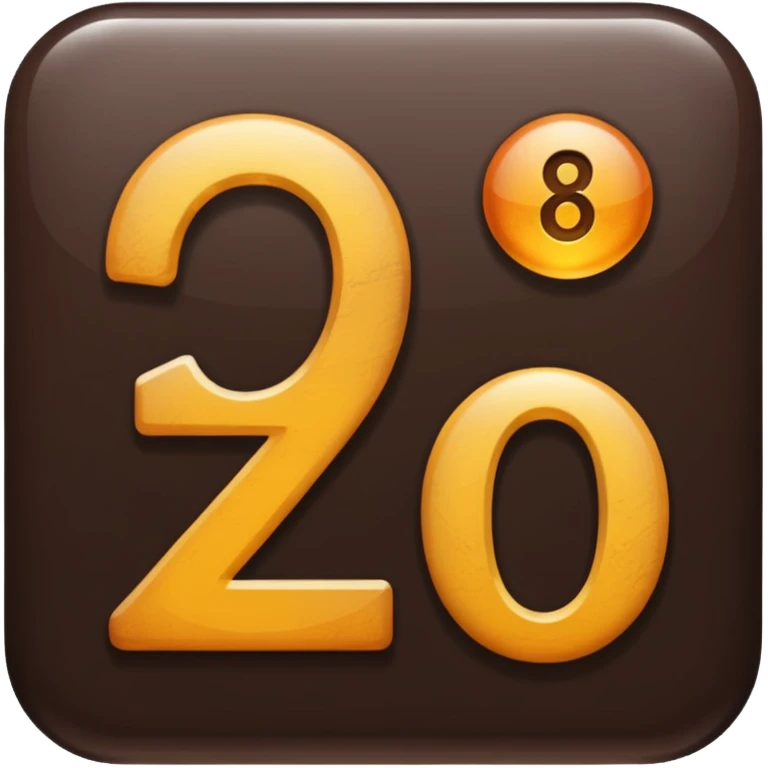 Dark brown Lottery Number emoji
