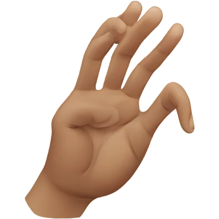 The number seven in sign language emoji