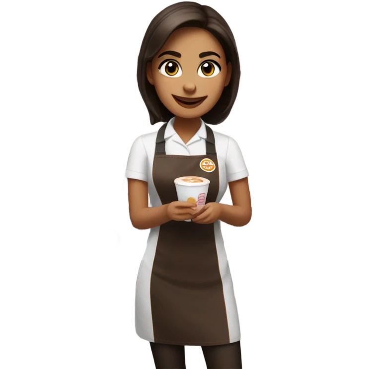 Dunkin woman barista emoji