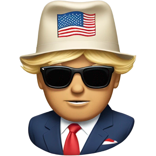 Donald trump with harris 2025 hat emoji