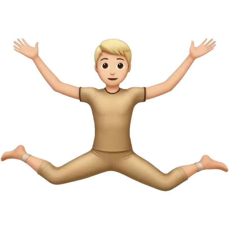 make a person jumping in a star position with their limbs straightened  emoji