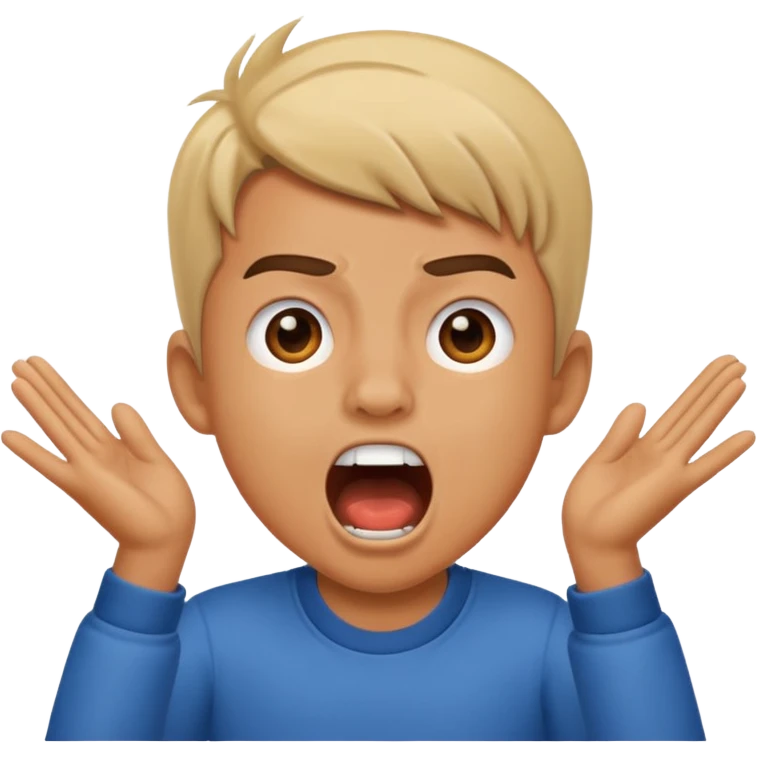 boy shout emoji