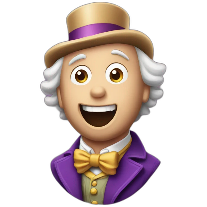 Willy Wonka Eating Chocolate  emoji