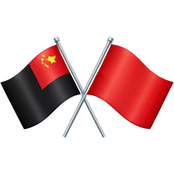 i want a flag split in half horizantley evenley with the tp being red an bottom being black emoji
