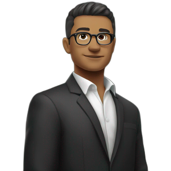 mysterious man in black jacket emoji