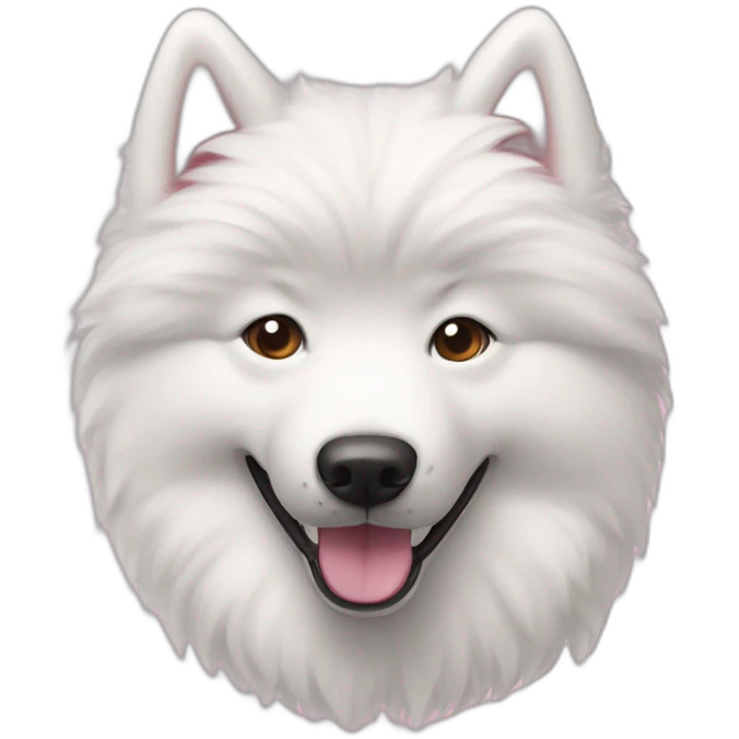 smiling-samoyed-head-only-pink-ears emoji