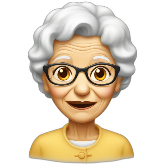 Old lady covered in condensed milk emoji