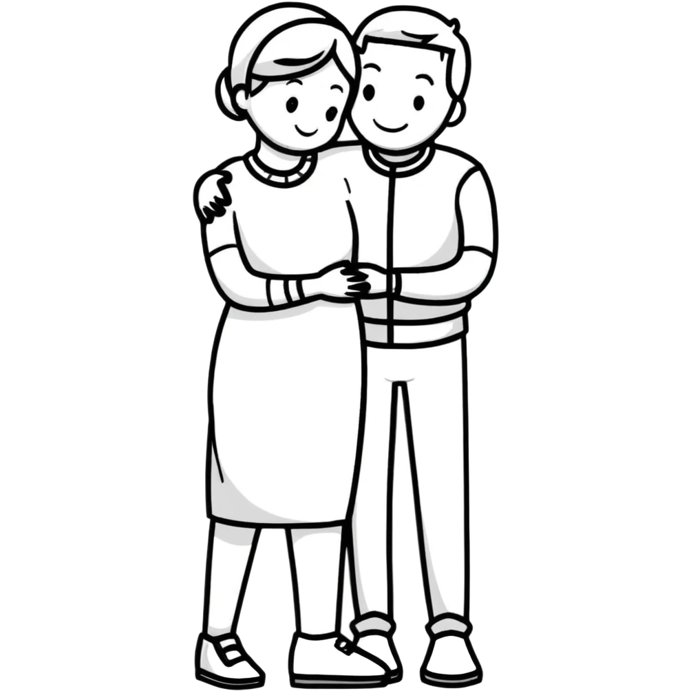 Couple hugging  emoji