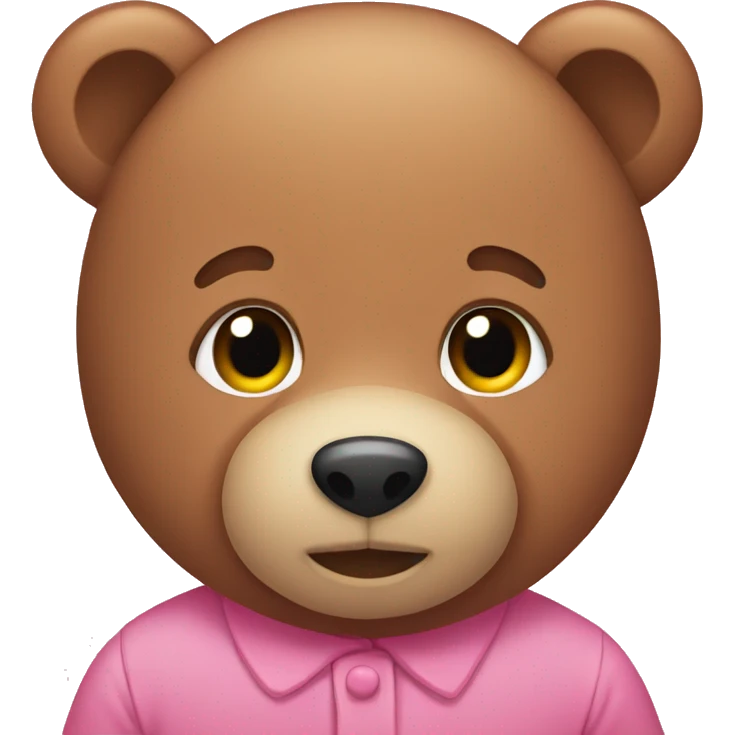 A pink teddy bear emoji