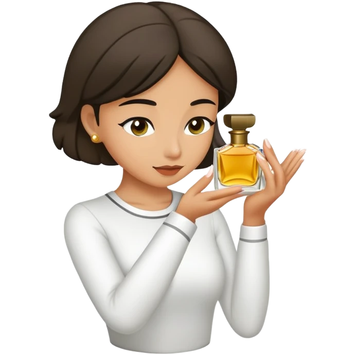 Biblical woman bows gives perfume emoji