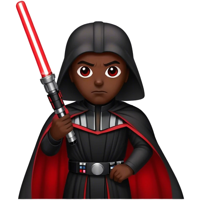 a dart lord of sith with red lightsaber emoji