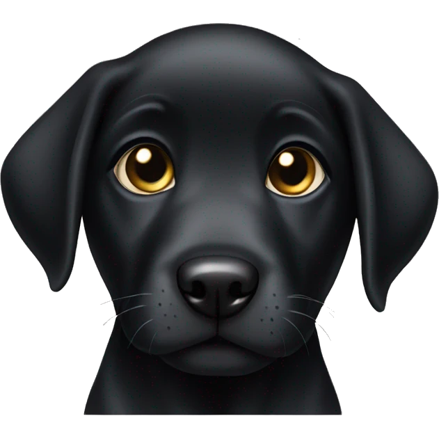 Black lab puppy emoji