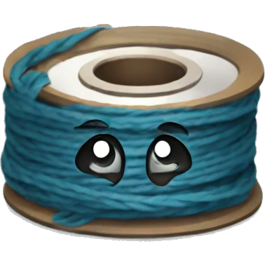spool of thread which is crying - sad eyes and tears emoji