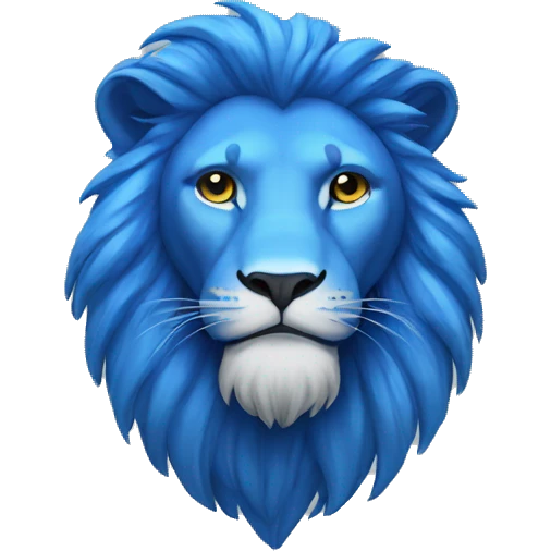 a blue lion emoji