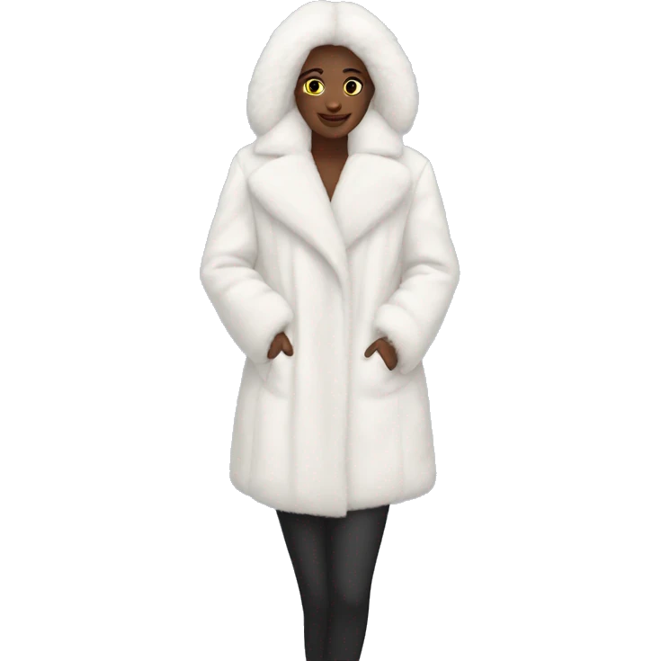 only white fur coat emoji