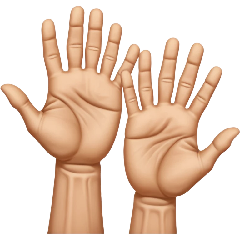 Raising hands in desperation emoji