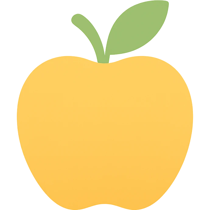 amber colored apple icon emoji