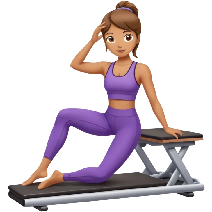 Girl doing pilates emoji