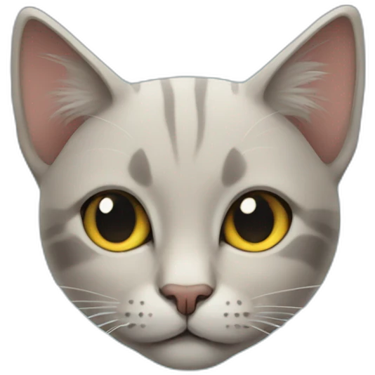 Cat and moon  emoji