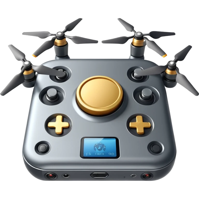 ultra realistic processor with small stamp drone emoji