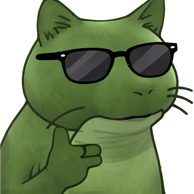Cat with sunglasses emoji