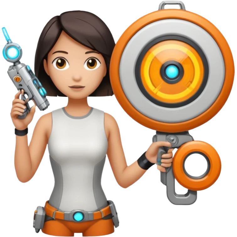 Chell portal gun glados too emoji