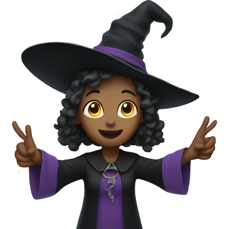 witch raise hand emoji