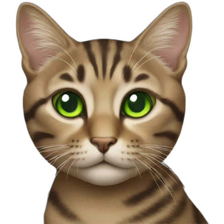 cat tabby-with-green-eyes emoji