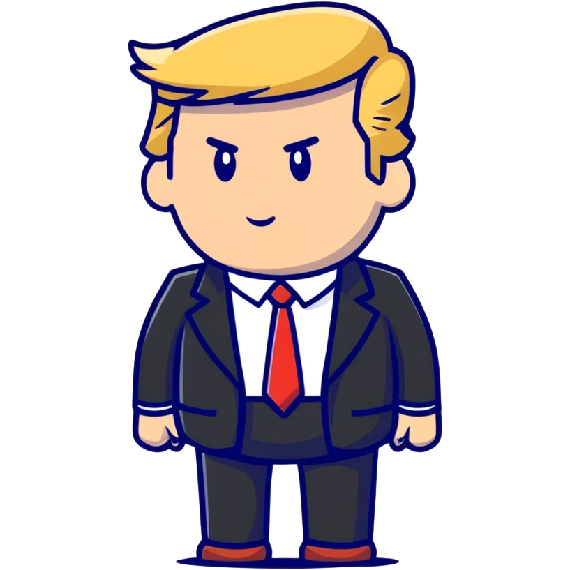 Trump with USA theme emoji