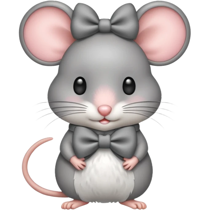 Mouse with bow emoji