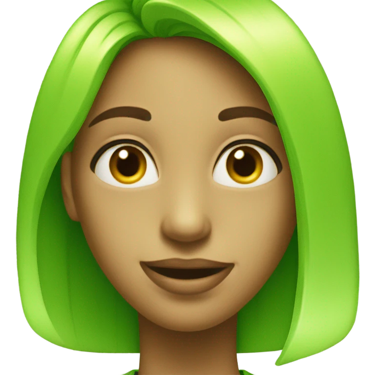 lime green heart emoji