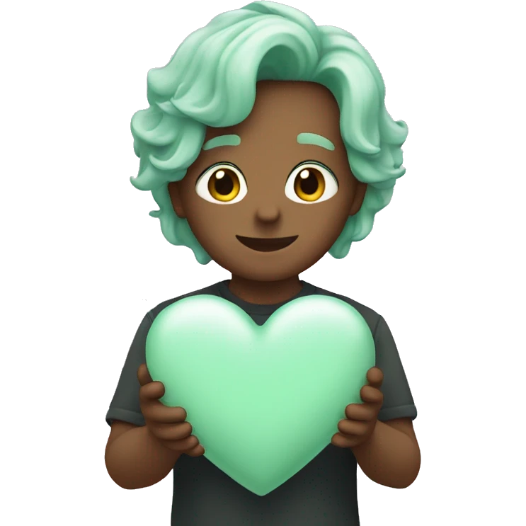 pastel green heart emoji